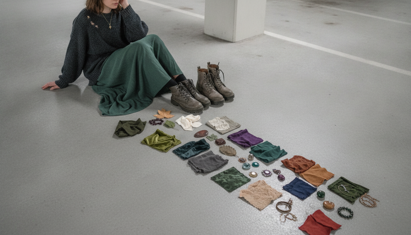 Fairy Grunge Colors: Earthy Neutrals + Dusty Jewels