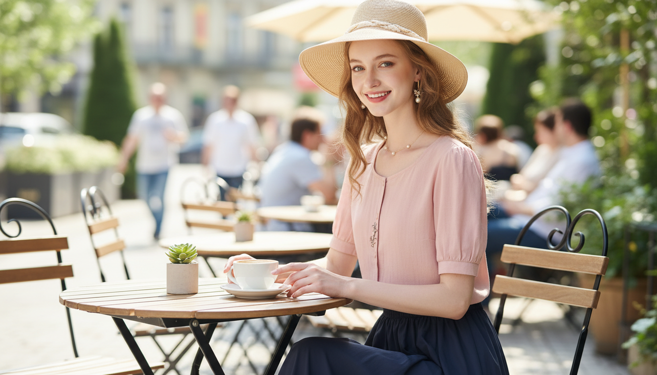 Embroidered Cotton Shirt for Early Fall: Autumn Fresh