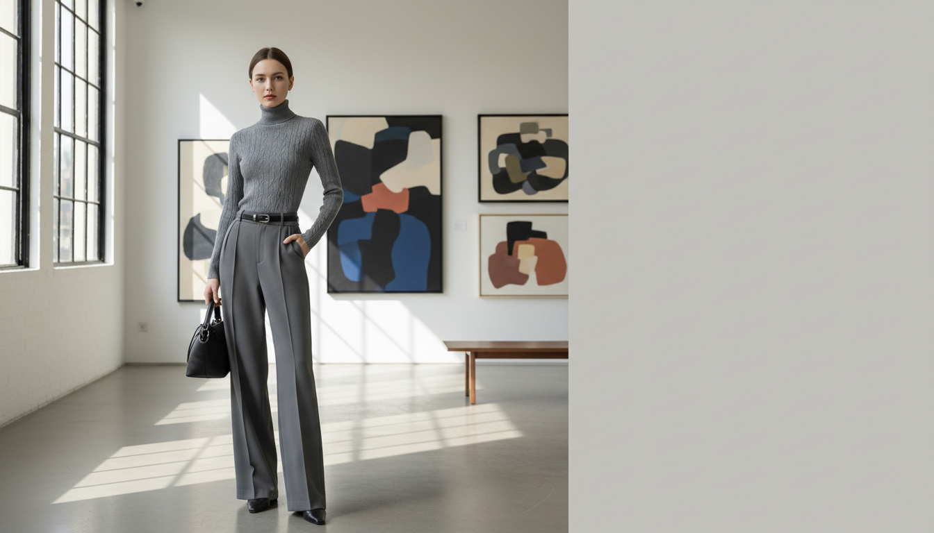 Mid-Waist Pleated Wide-Leg Pants: Work to Weekend